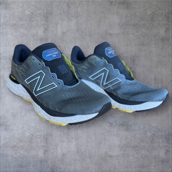 New Balance Ocean Gray/Yellow Sneakers Sz 8.5 D - Picture 14 of 16